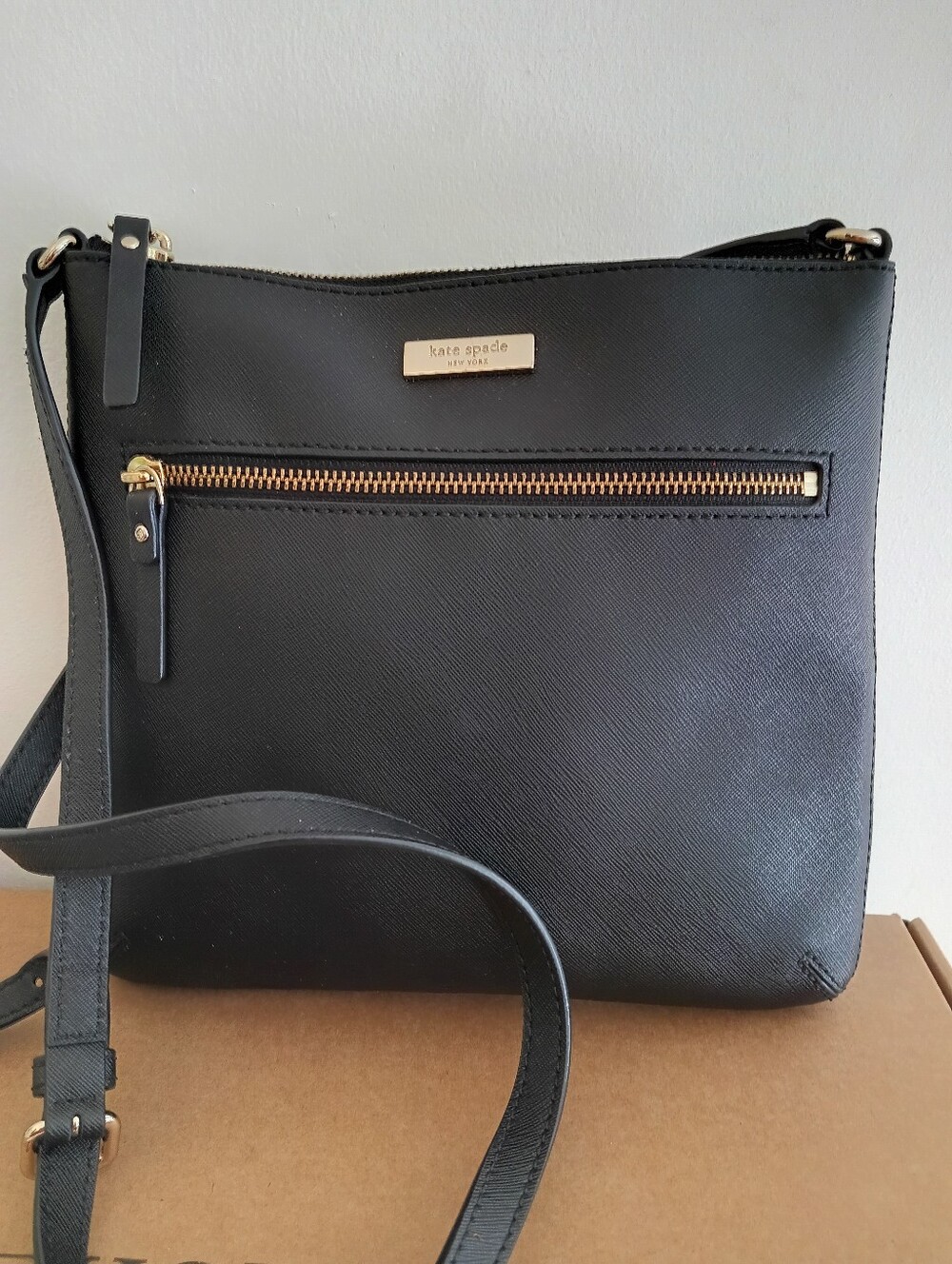 kate spade Black Crossbody Bag with Gold Hardware